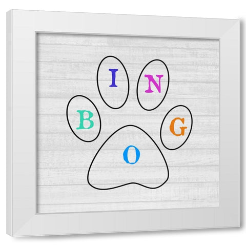 Bingo White Modern Wood Framed Art Print by Phillip, Jamie