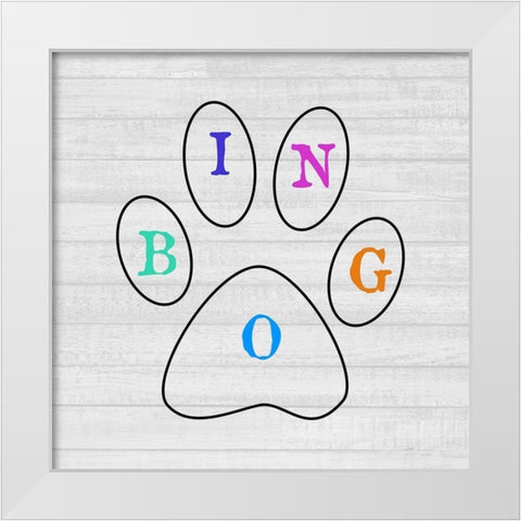 Bingo White Modern Wood Framed Art Print by Phillip, Jamie