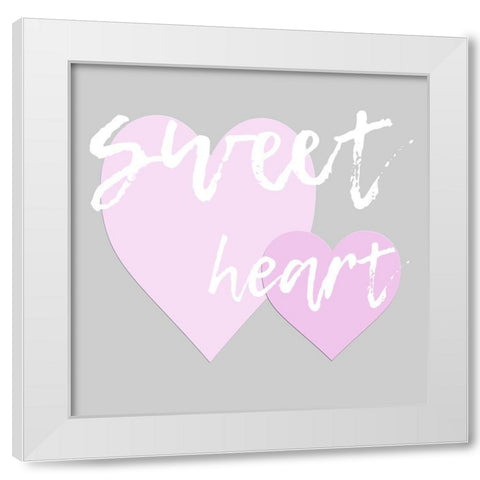 One Love Forever White Modern Wood Framed Art Print by Phillip, Jamie