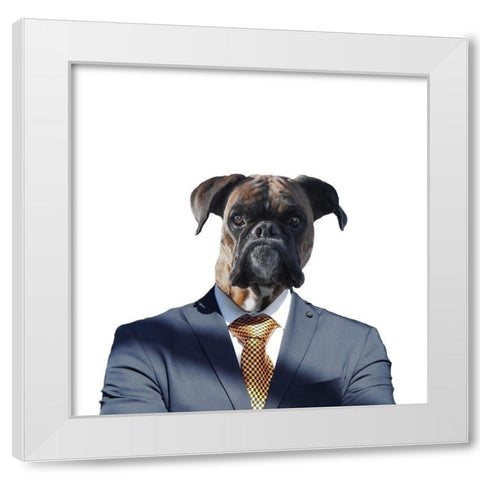 Ruff Top White Modern Wood Framed Art Print by Phillip, Jamie
