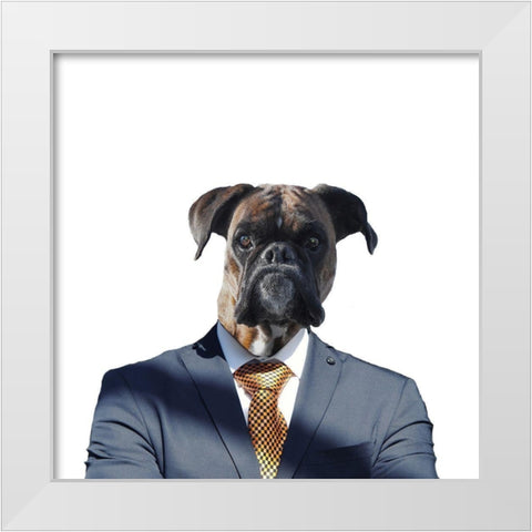 Ruff Top White Modern Wood Framed Art Print by Phillip, Jamie