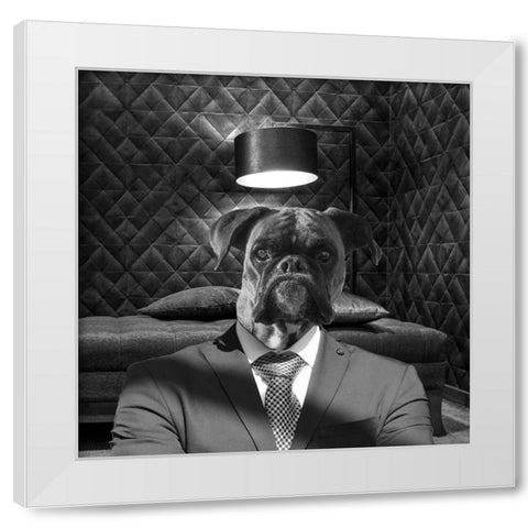 Ruff Top 2 White Modern Wood Framed Art Print by Phillip, Jamie