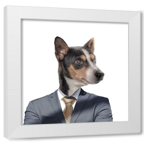 Ruff Top 3 White Modern Wood Framed Art Print by Phillip, Jamie