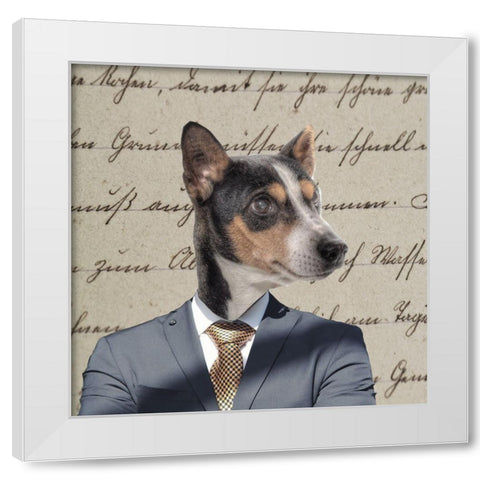 Ruff Top 4 White Modern Wood Framed Art Print by Phillip, Jamie