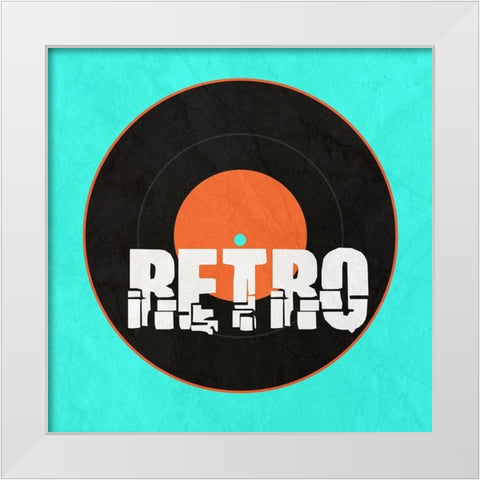 Retro 2 White Modern Wood Framed Art Print by Phillip, Jamie