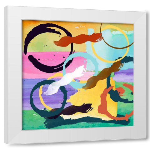 Bubble Gum Drop White Modern Wood Framed Art Print by Phillip, Jamie