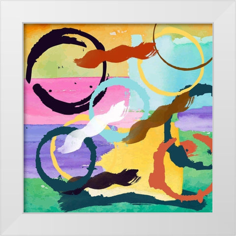 Bubble Gum Drop White Modern Wood Framed Art Print by Phillip, Jamie