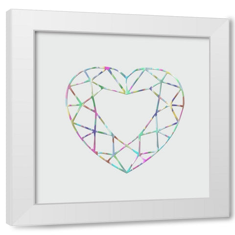 Prismaheart White Modern Wood Framed Art Print by Phillip, Jamie