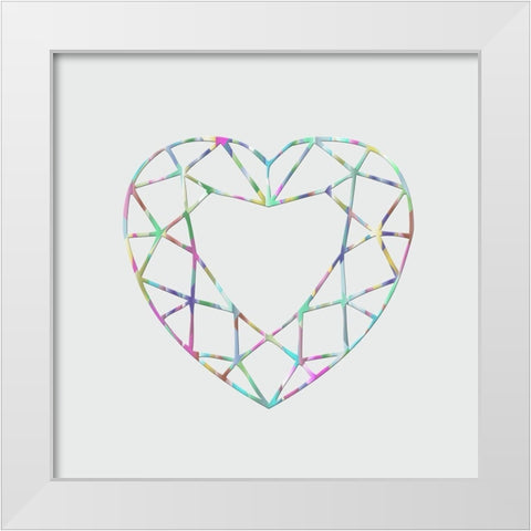 Prismaheart White Modern Wood Framed Art Print by Phillip, Jamie