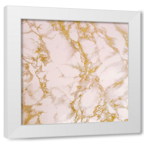 Golden Marble White Modern Wood Framed Art Print by Phillip, Jamie