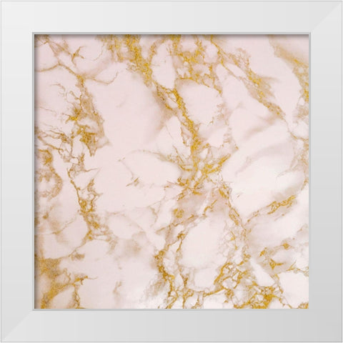 Golden Marble White Modern Wood Framed Art Print by Phillip, Jamie