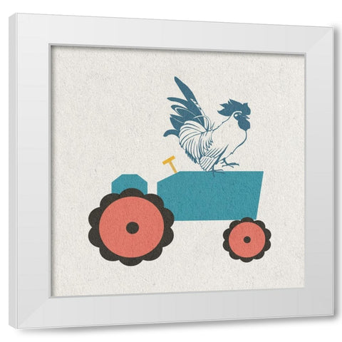 Little Farmer 3 White Modern Wood Framed Art Print by Phillip, Jamie
