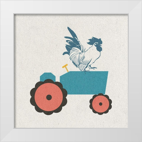 Little Farmer 3 White Modern Wood Framed Art Print by Phillip, Jamie