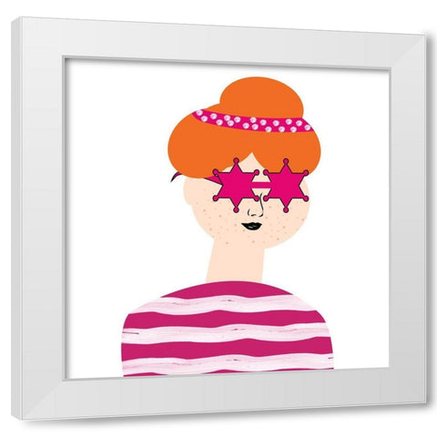 Girly 1 White Modern Wood Framed Art Print by Phillip, Jamie