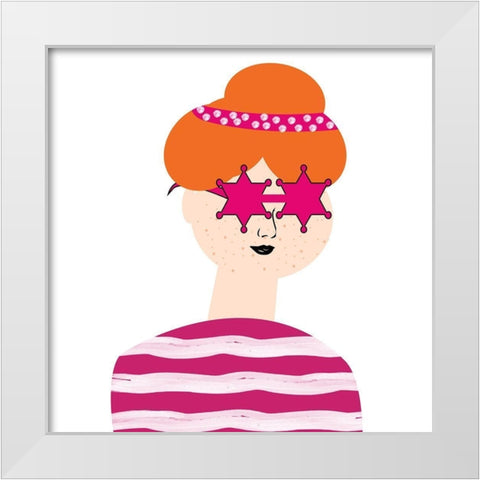 Girly 1 White Modern Wood Framed Art Print by Phillip, Jamie
