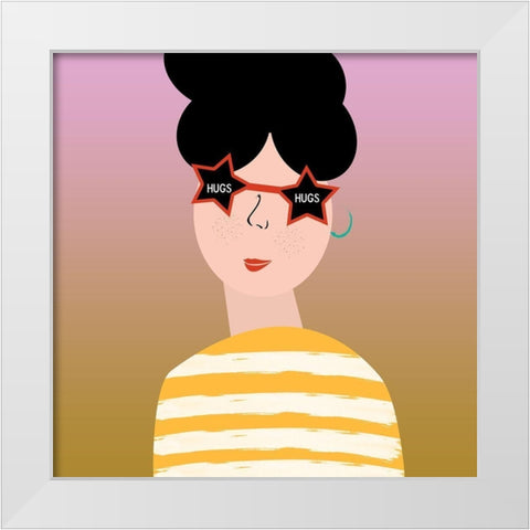 Girly 4 White Modern Wood Framed Art Print by Phillip, Jamie