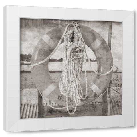 Nautical Travel White Modern Wood Framed Art Print by Phillip, Jamie
