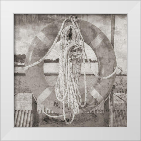 Nautical Travel White Modern Wood Framed Art Print by Phillip, Jamie