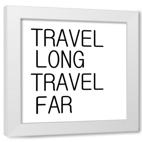 Travel White Modern Wood Framed Art Print by Phillip, Jamie