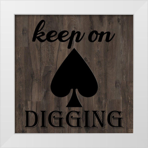 Playing Card Spade White Modern Wood Framed Art Print by Phillip, Jamie