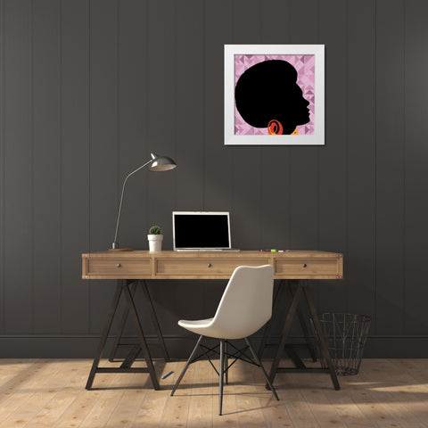African woman White Modern Wood Framed Art Print by Phillip, Jamie