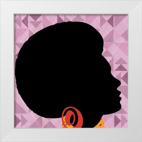 African woman White Modern Wood Framed Art Print by Phillip, Jamie