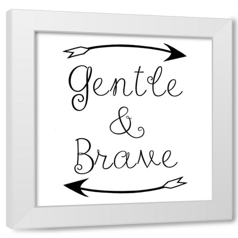 GandB White Modern Wood Framed Art Print by Phillip, Jamie