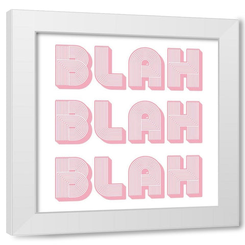 Blah White Modern Wood Framed Art Print by Phillip, Jamie