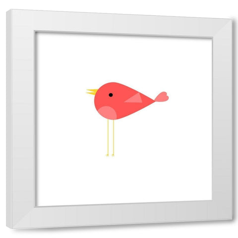Love Bird White Modern Wood Framed Art Print by Phillip, Jamie