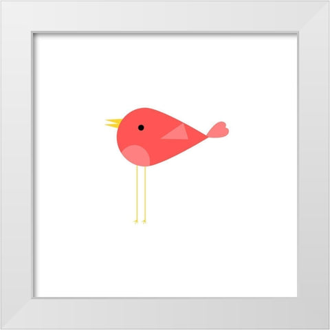 Love Bird White Modern Wood Framed Art Print by Phillip, Jamie