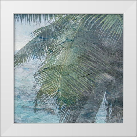 Painted Palm White Modern Wood Framed Art Print by Phillip, Jamie