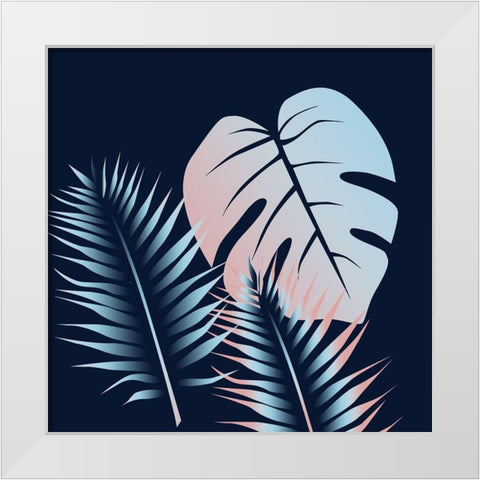 Palm Branches White Modern Wood Framed Art Print by Phillip, Jamie
