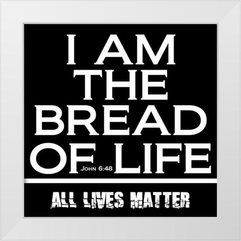 Scripture BLM 3 White Modern Wood Framed Art Print by Phillip, Jamie