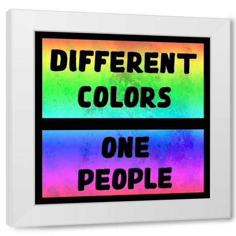 Black Lives Matter White Modern Wood Framed Art Print by Phillip, Jamie