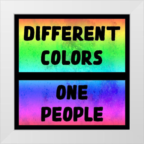 Black Lives Matter White Modern Wood Framed Art Print by Phillip, Jamie