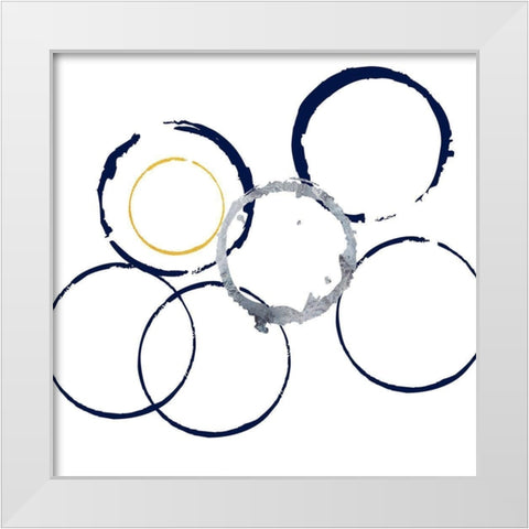 Circles  White Modern Wood Framed Art Print by Phillip, Jamie