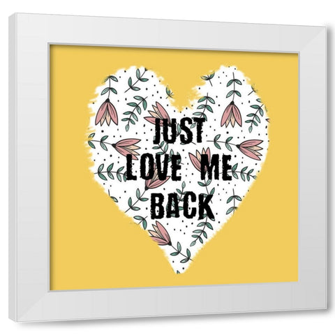Love Me White Modern Wood Framed Art Print by Phillip, Jamie
