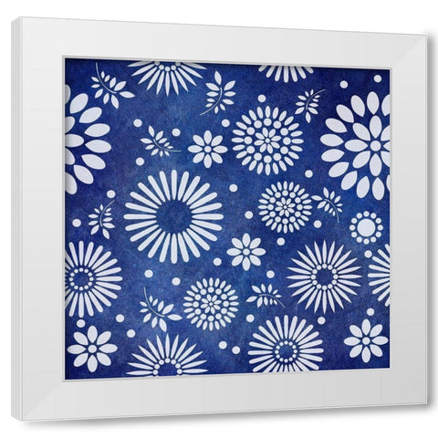 Botanical Indigo 2 White Modern Wood Framed Art Print by Phillip, Jamie
