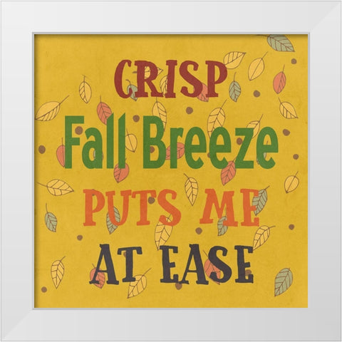 Fall Breeze White Modern Wood Framed Art Print by Phillip, Jamie