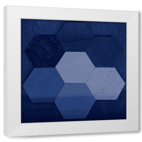 Midnight Shapes White Modern Wood Framed Art Print by Phillip, Jamie