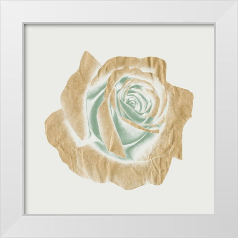 Copper Rose 1 White Modern Wood Framed Art Print by Phillip, Jamie