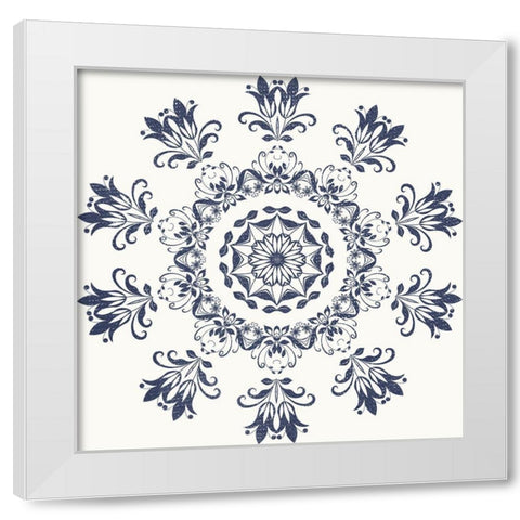 Mandala 1 White Modern Wood Framed Art Print by Phillip, Jamie