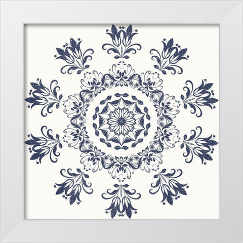 Mandala 1 White Modern Wood Framed Art Print by Phillip, Jamie