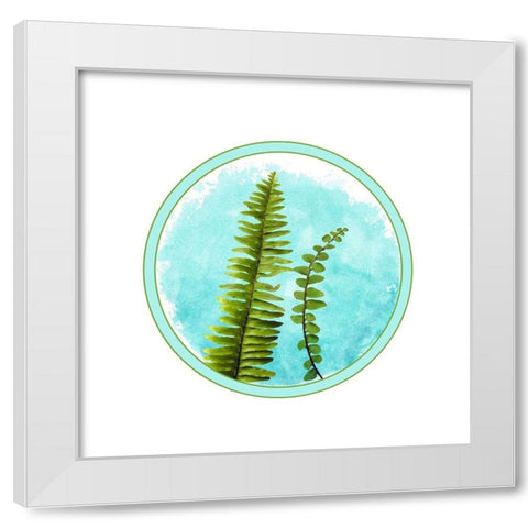 Fern White Modern Wood Framed Art Print by Phillip, Jamie