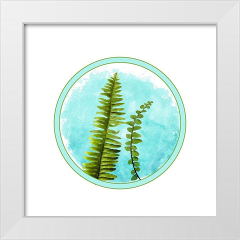 Fern White Modern Wood Framed Art Print by Phillip, Jamie