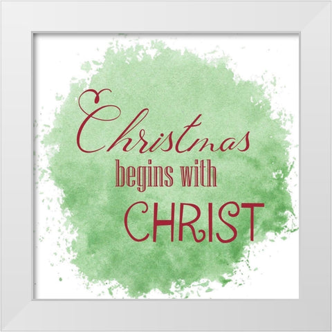 Jesus Christmas White Modern Wood Framed Art Print by Phillip, Jamie