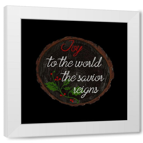 Joy To The World White Modern Wood Framed Art Print by Phillip, Jamie