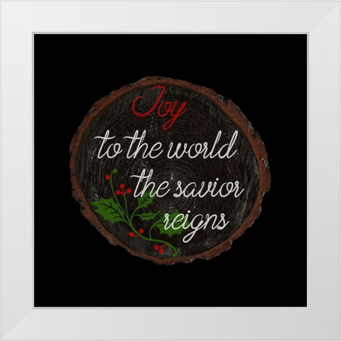 Joy To The World White Modern Wood Framed Art Print by Phillip, Jamie