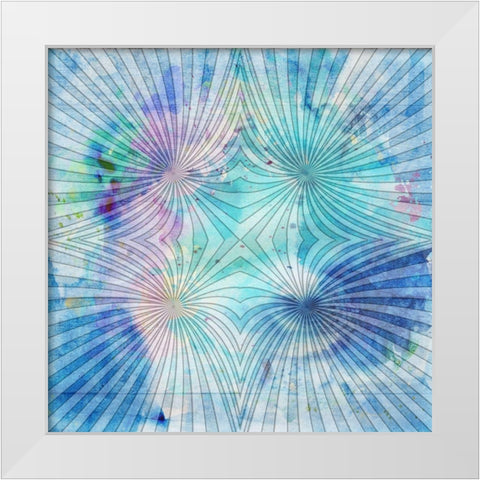 Geometrical Realm White Modern Wood Framed Art Print by Phillip, Jamie