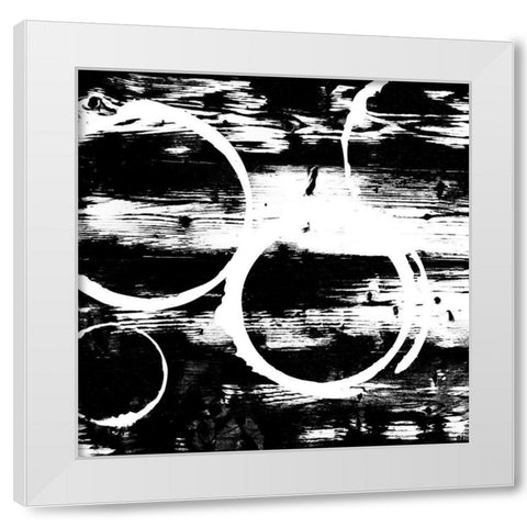 Wooden Abstract White Modern Wood Framed Art Print by Phillip, Jamie